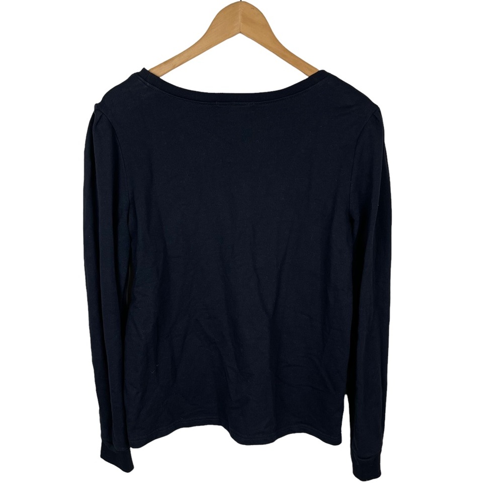 Sanctuary Black Puff Shoulder Flower 🌹 Embroidered Pullover‎ Sweater Size Small - Picture 2 of 11